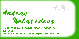 andras malatidesz business card